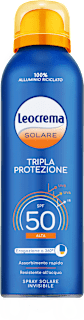 Spray solare SPF50 Tripla Protezione Leocrema
