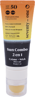 Opaľovací krém a tyčinka Sun Combo 2v1 SPF 50  seventy-one