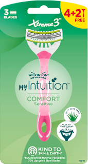 Damski brivnik za enkratno uporabo Xtreme 3 My Intuition Comfort Sensitive WILKINSON SWORD