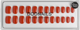 Unghie press-on Rose red in soft gel  Doonails