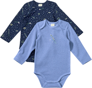 Bodys Langarm mit Weltraum-Motiv, blau, Gr. 86/92 ALANA