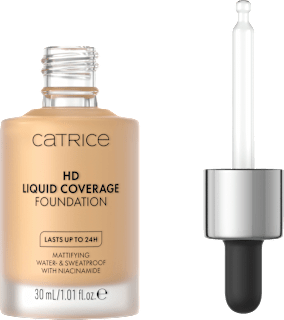 Foundation Liquid HD Coverage Waterproof 035 Natural Beige, 30 ml
