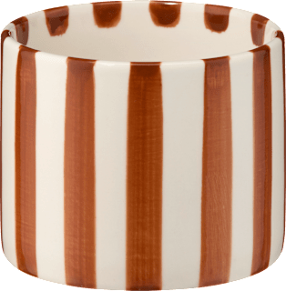 Kaffeebecher aus Keramik, braun gestreift (260 ml) dm home