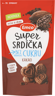 Super sušenky srdíčka kakao Emco