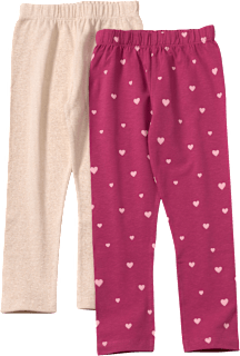 Leggings mit Herz-Muster & Ripp-Struktur, rosa & beige, Gr. 110 ALANA