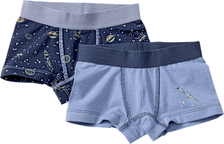 Boxershorts mit Weltraum-Muster, blau, Gr. 122/128 ALANA