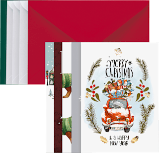 Grußkarte Weihnachten modern, Mehrstückpackung CACTUS