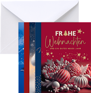 Grußkarte Weihnachten klassisch, Mehrstückpackung CACTUS