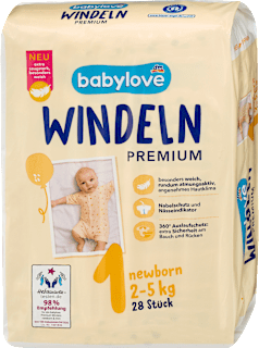 Windeln Premium Gr. 1 newborn (2-5 kg) babylove