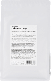 Kúsky horkej čokolády Chocolate Chips vilgain