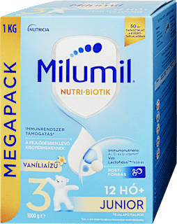 Nutri-Biotik 3 Junior vaníliaízű tejalapú italpor 12 hónapos kortól Milumil