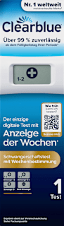 Schwangerschaftstest Anzeige der Wochen digital Clearblue