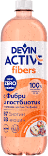 Вода с фибри и постбиотик fibers, с вкус на ябълка и череша DEVIN