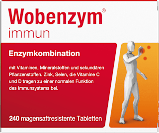 Wobenzym immun, Enzymkombination, magensaftresistente Tabletten Wobenzym