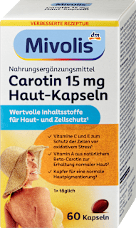 Carotin 15mg Haut-Kapseln 60 St Mivolis