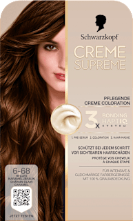 Dauerhafte Coloration Creme Supreme - Nr. 6-68 Helles Karamellbraun Schwarzkopf CREME SUPREME