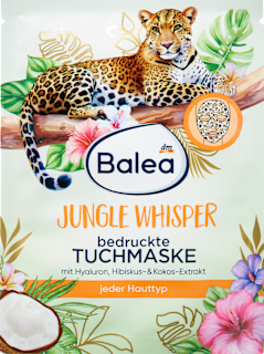 Mintás szövetmaszk minden bőrítpusra Jungle Whisper leopárd Balea