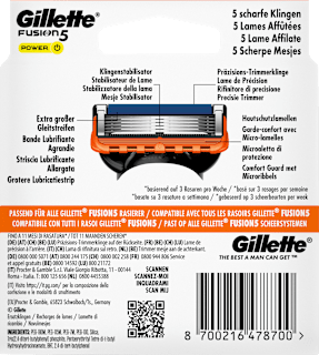 Rasierklingen Fusion5 Power Gillette