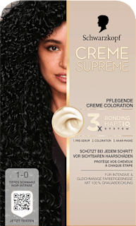 Dauerhafte Coloration Creme Supreme - Nr. 1-0 Tiefes Schwarz Schwarzkopf CREME SUPREME