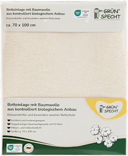 Betteinlage mit Baumwolle 70x100 cm Grünspecht