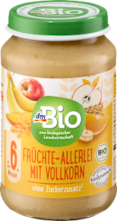 Frucht & Getreide Früchte-Allerlei mit Vollkorn ab dem 6. Monat dmBio