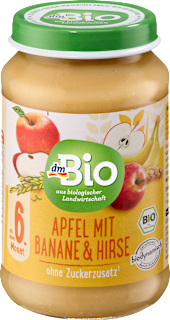 Frucht & Getreide Apfel mit Banane und Hirse ab dem 6. Monat dmBio