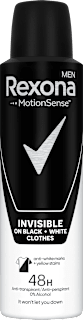 Дезодорант Invisible Black+White Rexona men