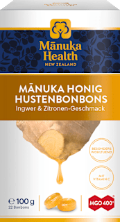 Manuka Honig Hustenbonbons Ingwer & Zitronen-Geschmack Manuka Health