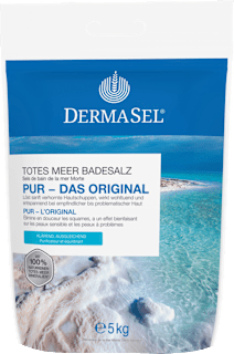 DERMASEL Totes Meer Badesalz Pur - das Original DERMASEL