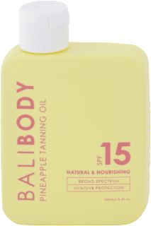 Opaľovací olej SPF 15 Ananás BALI BODY