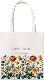 Pamučna vrećica – Botanical Flowers PONTES SALUTIS