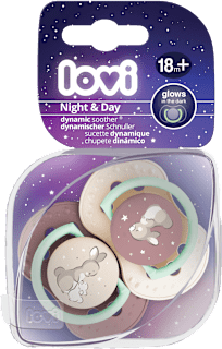 Smoczek silikonowy dynamiczny 18+ m Night & Day Girl LOVI