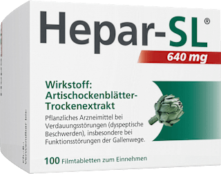 Hepar-SL 640 mg Artischockenblätter-Trockenextrakt  Filmtabletten Hepar-SL