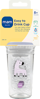 Trinkbecher Easy to Drink Cup Zebra ab 8+ Monaten mam
