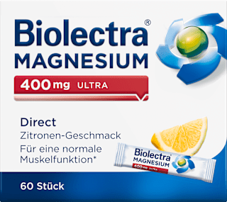 Biolectra Magnesium 400mg Ultra Direct Zitrone Stick 60 St Biolectra