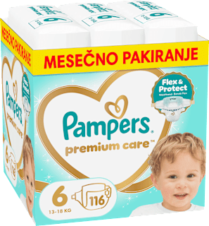 Plenice velikost 6 - mesečno pakiranje (13-18 kg) Pampers Premium Care