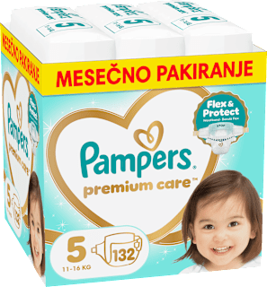 Plenice velikost 5 - mesečno pakiranje (11-16 kg) Pampers Premium Care