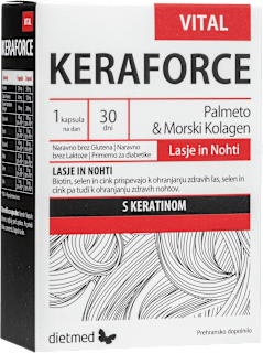 Prehransko dopolnilo Vital Keraforce za lase in nohte dietmed