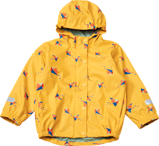 Regenjacke mit Futter & Drachen-Muster, gelb, Gr. 98/104 PUSBLU