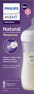 Шише за хранене с биберон Natural Response, 3+м PHILIPS AVENT