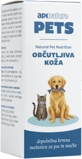 Dopolnilna krmna mešanica za pse in mačke OBČUTLJIVA KOŽA APINATURE