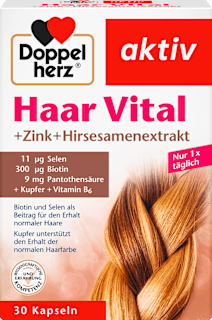 aktiv Haar Vital + Zink + Hirsesamenekstrakt želatinste kapsule za podršku rasta i negu kose Doppelherz