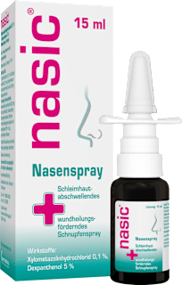 nasic Nasenspray schleimhautabschwellendes, wundheilungsförderndes Schnupfenspray nasic