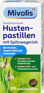 Pastilky so skorocelom kopijovitým Mivolis