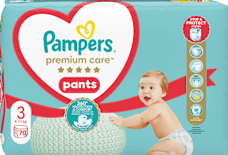 Hlačne plenice velikost 3 (6-10 kg) Pampers Premium Care
