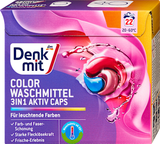 Detersivo in capsule 3 in 1 per capi colorati Denkmit