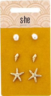 Ohrstecker-Set Seestern gold s-he stylecollection