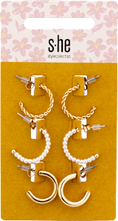 Creolen Ohrring-Set gold  s-he stylecollection