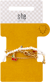 Halskette Perlen mit Kirsche s-he stylecollection