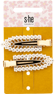 Haarspangen Fashionclip Perlen weiß s-he stylecollection